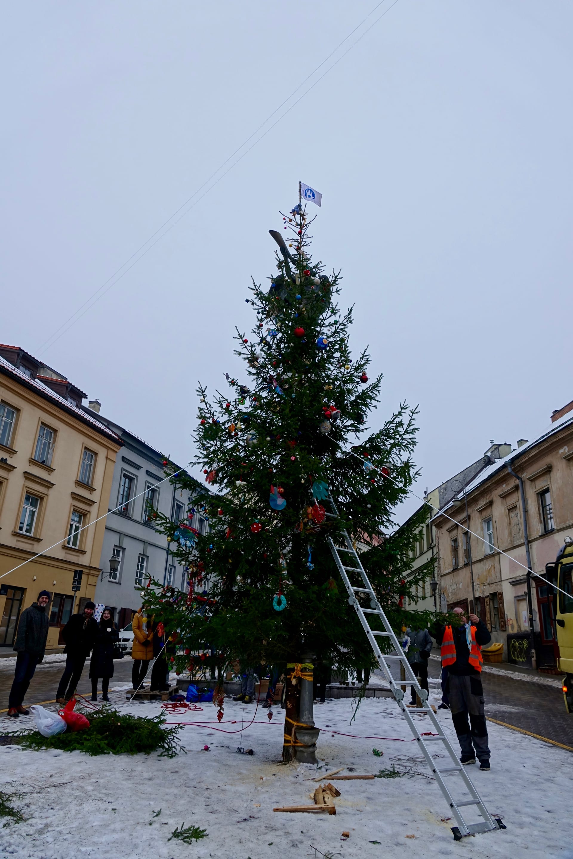 Kalėdų eglė Užupyje.