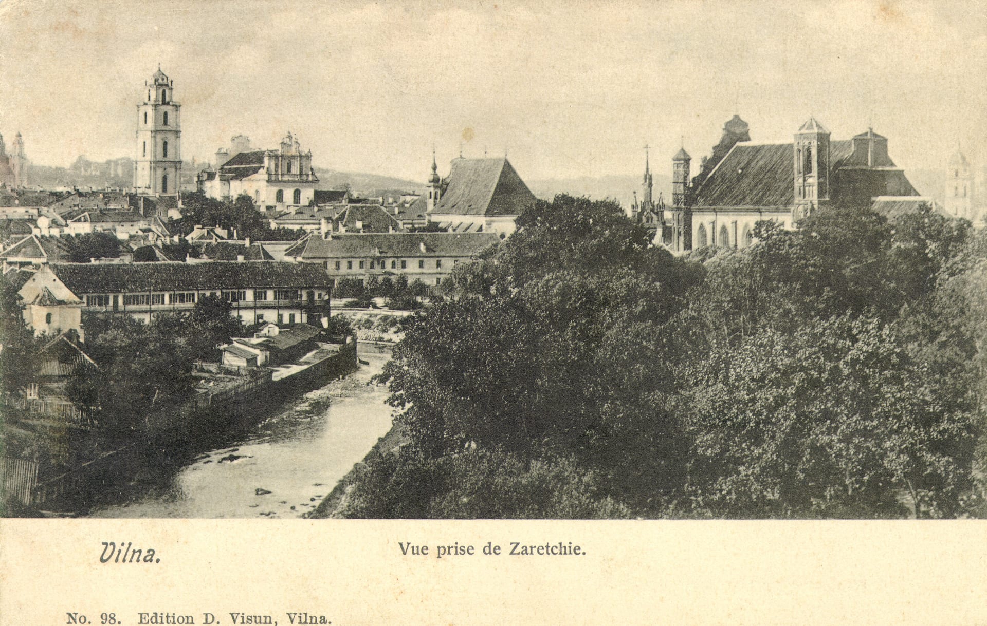 Istorinė Užupio ir Vilniaus panorama.
